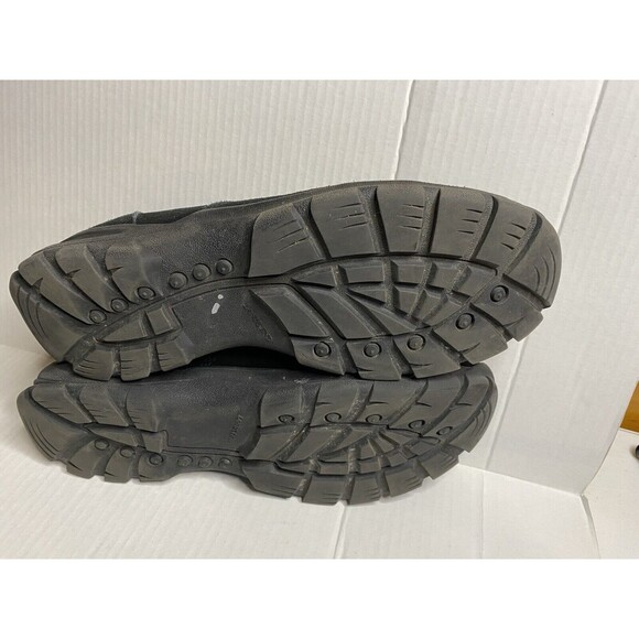 Lands End Men's All Weather Suede Leather Slip On Moc Shoes Size 12 Black - Picture 7 of 7